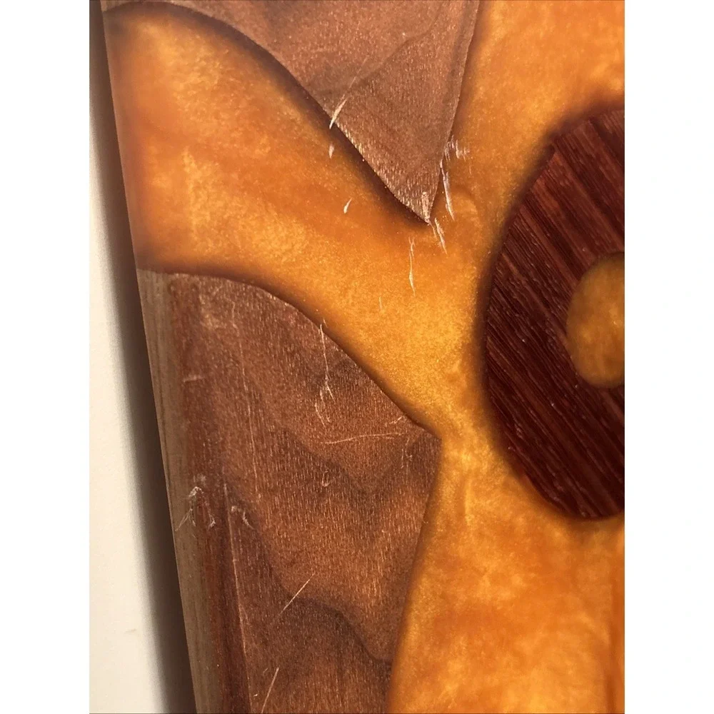 Charcuterie Board Handmade Wood Resin Epoxy 18X8